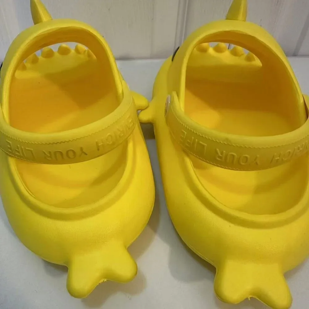 Size14-14.5 LittKids Shark Slides Boys Girls Toddlers Cloud Slides Cute Cartoon - Picture 5 of 9